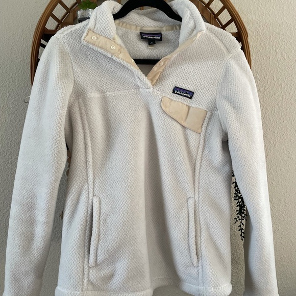 Patagonia Re-tool snap T fleece pullover white fuzzy - Picture 3 of 7